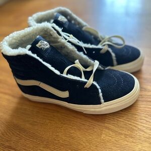 Vans blue with Sherpa lining